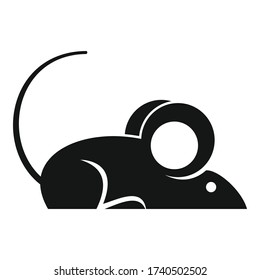 Sleeping rat icon. Simple illustration of sleeping rat vector icon for web design isolated on white background