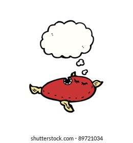 personaje de la caricatura del cojín rojo durmiente
