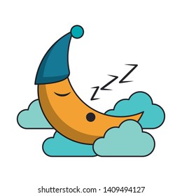 Sleeping and resting cartoons vector illustration graphic design