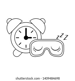 Sleeping and resting symbols and cartoons vector illustration graphic design