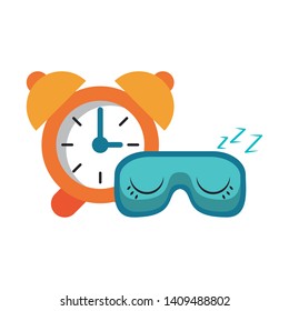 Sleeping and resting symbols and cartoons vector illustration graphic design