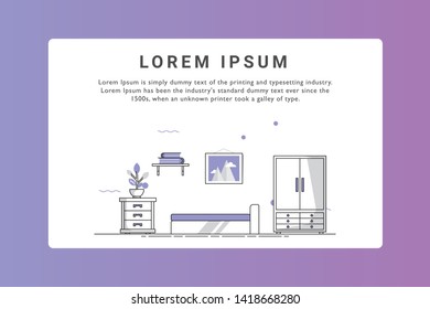 sleeping room vector illustration, sleeping room vector illustration