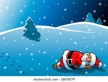 Sleeping santa claus