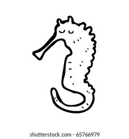 sleeping seahorse cartoon