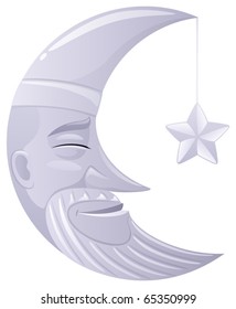 Sleeping shiny moon. 