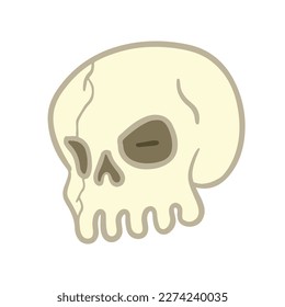 Sleeping skull, good for graphic resource.