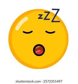 sleeping or sleepy face emoji. This emoji shows a face with closed eyes and a slightly tilted expression, indicating tiredness or sleepiness.