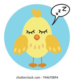 Sleeping Snoring Chick Cute Simple Vector Stock Vector (Royalty Free ...