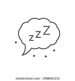 Sleeping sound line outline icon