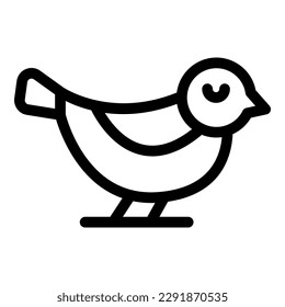 Sleeping sparrow icon outline vector. Bird flight. Cute fly