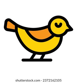 Sleeping sparrow icon outline vector. Bird flight. Cute fly color flat