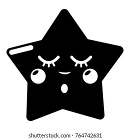Sleeping star icon. Simple illustration of sleeping star vector icon for web