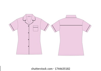 sleeping suit tech pack for manufacturer help editable vector format 