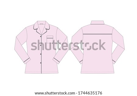 sleeping suit tech pack for manufacturer help editable vector format 
