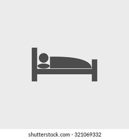 Sleeping symbol icon. Flat design style eps 10