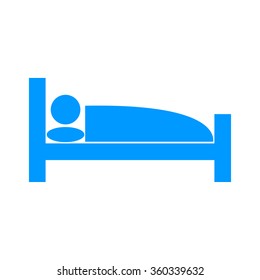 Sleeping symbol icon. Flat design style eps 10