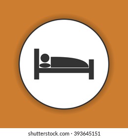 Sleeping symbol icon. Flat design style eps 10