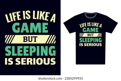 Vector de plantilla de diseño de camiseta para dormir