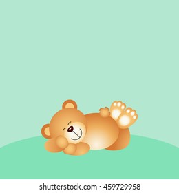 Sleeping teddy bear background