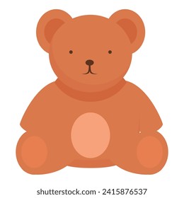 Vector de dibujos animados de un oso de peluche durmiente. Balanceo de madera. Cama familiar de canciones