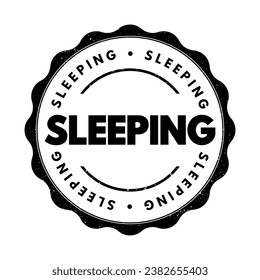 Sleeping text stamp, concept background