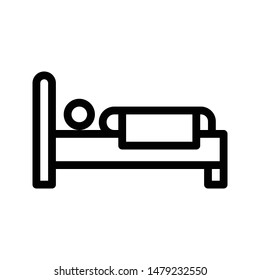 sleeping thin line vector icon