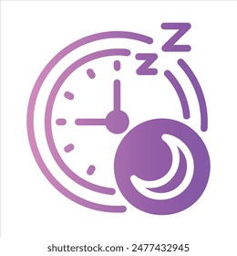 tiempo de sueño en estilo de diseño plano