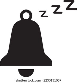 icono del tiempo de dormir. Diseño de icono de timbre sonora
