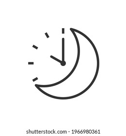 Sleeping time icon design isolated on white background. Vector illustration