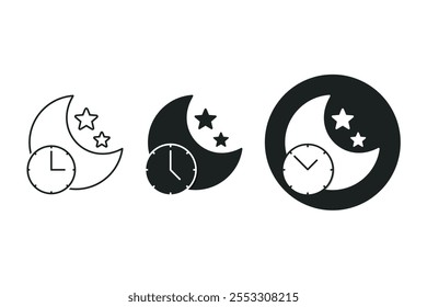 Sleeping time icon. Night shift. Illustration vector