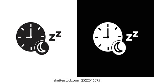 Sleeping time icon simple vector symbol