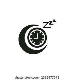 Sleeping time icon Symbol mark in Outline style
