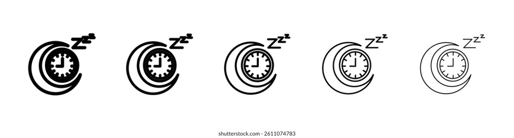 Sleeping time icon Symbol mark in Outline style
