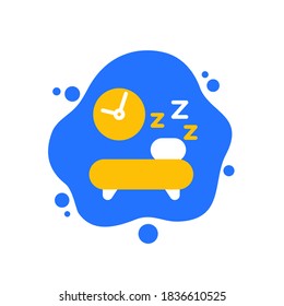 sleeping time icon, vector art