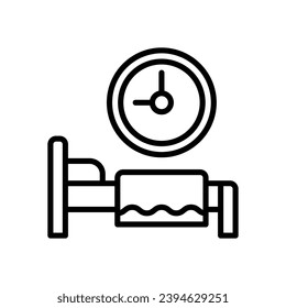 icono del tiempo de dormir. icono de línea vectorial para tu sitio web, móvil, presentación y diseño de logotipo.