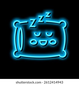 sleeping time kindergarten neon light sign vector. sleeping time kindergarten illustration