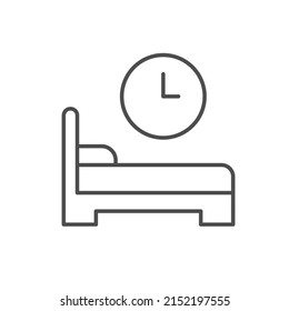 Sleeping time line outline icon