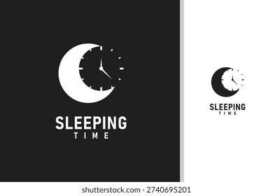 Sleeping time logo symbol icon design