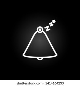 sleeping time neon icon. Elements of time set. Simple icon for websites, web design, mobile app, info graphics