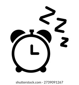 sleeping time solid icon vector design good for web or mobile app