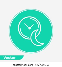 Sleeping time vector icon sign symbol