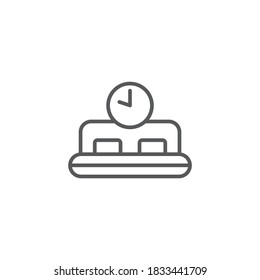 Sleeping time vector icon symbol isolated on white background