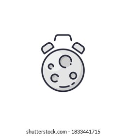 Sleeping time vector icon symbol isolated on white background