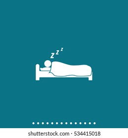 Sleeping vector icon.