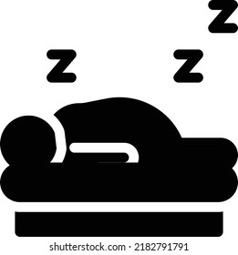 sleeping Vector illustration on a transparent background. Premium quality symmbols. Glyphs vector icons for concept and graphic design. 

