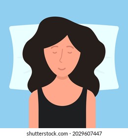 Sleeping woman illustration. Clipart image