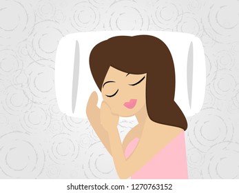 sleeping woman vector