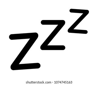 Sleeping, zzz or slumber vector icon for sleep apps and websites