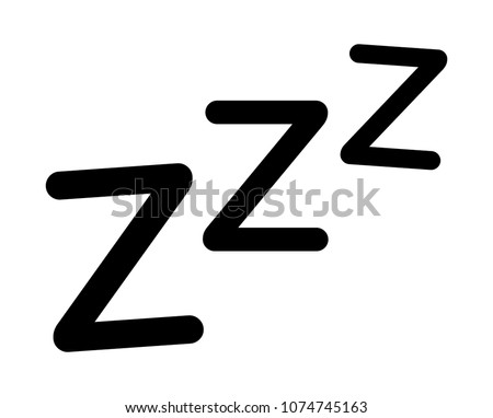 Sleeping, zzz or slumber vector icon for sleep apps and websites