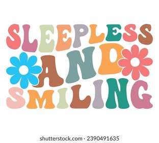 Sleepless And Smiling T-shirt, Dad Life T-shirt, Fathers Day, Retro Dad Shirt, Dads Birthday, Funny Dad, Cut Files For Cricut, My Father, Cut File 